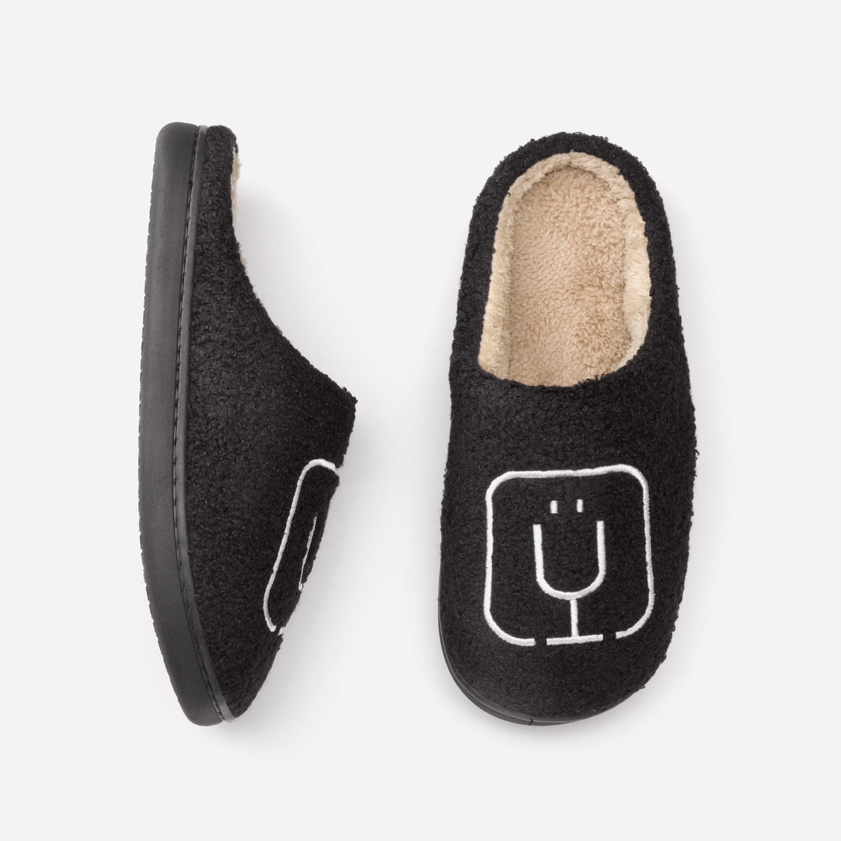 brumate-fuzzy-slippers-black-x8 apparel-slippers-above.png